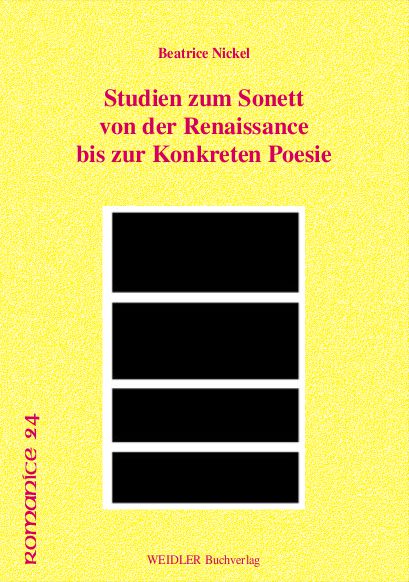 Studien zum Sonett von der Renaissance bis zur Konkreten Poesie