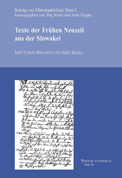 Texte der Frühen Neuzeit aus der Slowakei
